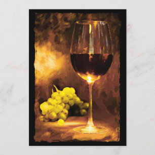 Glas av druvor av Vin och Grönt i ljus Inbjudningar