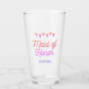 Glas av glitter Gradation Heart Maid of honor