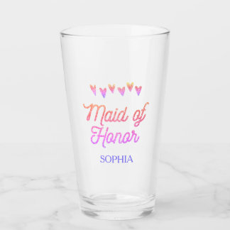 Glas av glitter Gradation Heart Maid of honor