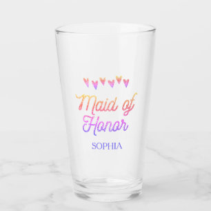 Glas av glitter Gradation Heart Maid of honor