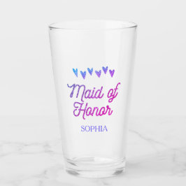 Glas av glitter Gradation Heart Maid of honor