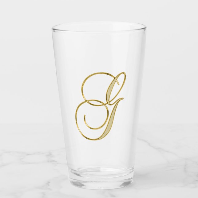 Glas av guld Monogram G (Framsida)