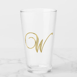 Glas av guld Monogram W