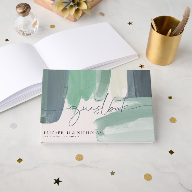 Glas av havsområde | Bröllop Guest Bok (Framsida öppen)