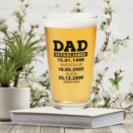 Glas av högproppsöl för Pappa med Kids Namn