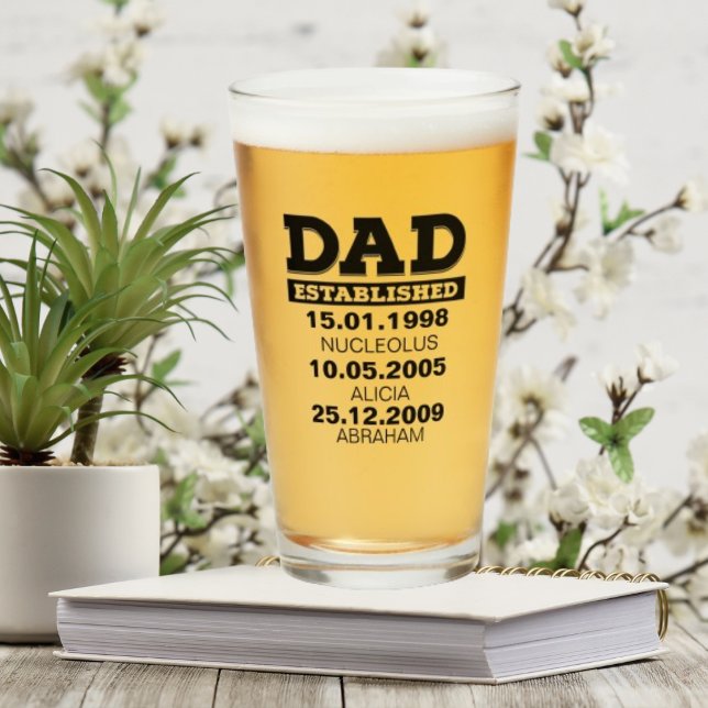 Glas av högproppsöl för Pappa med Kids Namn (Skapare uppladdad)