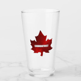Glas av kanadafirst Red Maple Löv