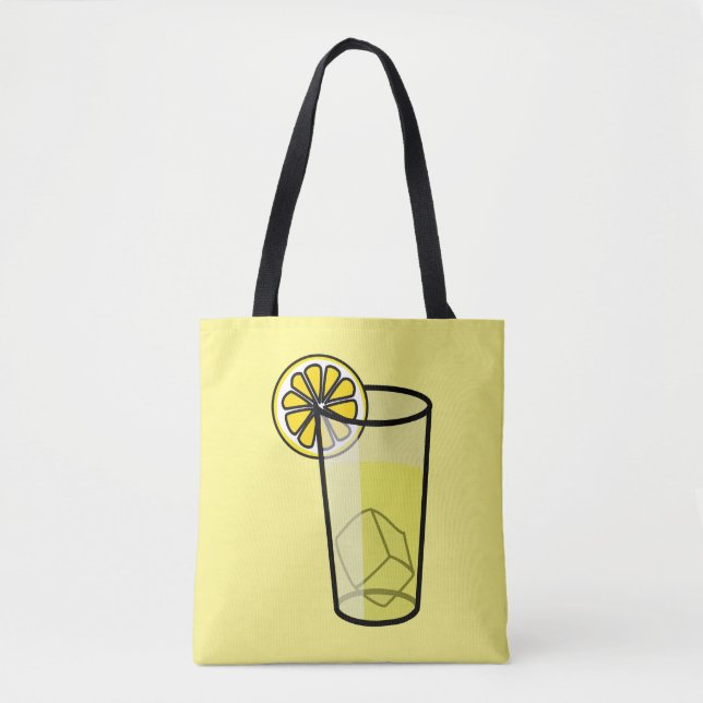 Glas av Lemonade Gult Tote Bag Tygkasse (Framsida)
