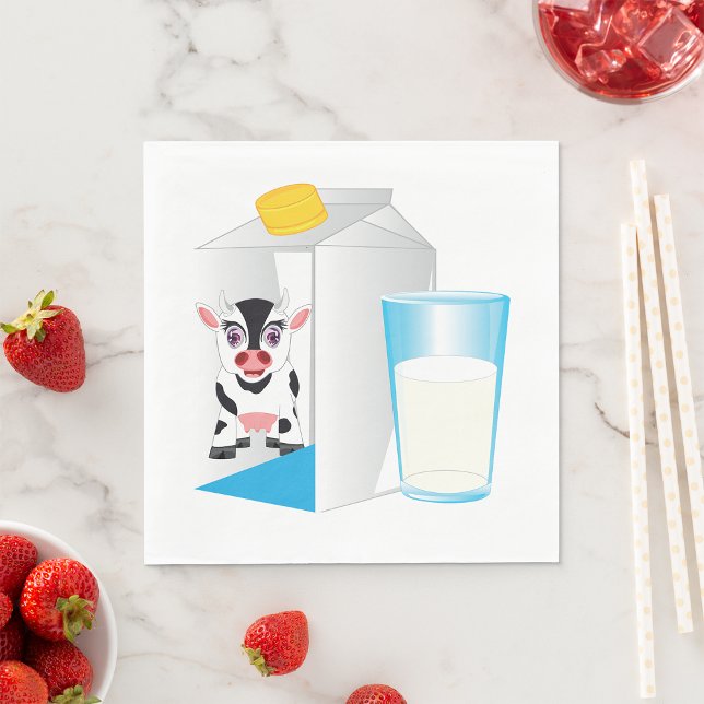 Glas av Mjölk Pappersservett (Skapare uppladdad)