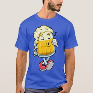 Glas av öl med skum t shirt
