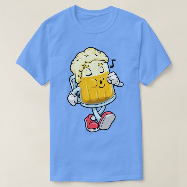 Glas av öl med skum t shirt (Design framsida)