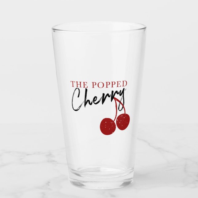 Glas av poppat Cherry Beer (Framsida)