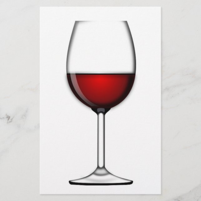 GLAS AV RED VIN BREVPAPPER (Framsida)