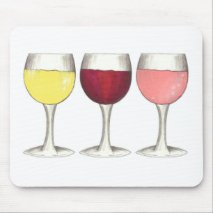 Glas av Red White Rosé Glasses Winery Vin Älskare Musmatta
