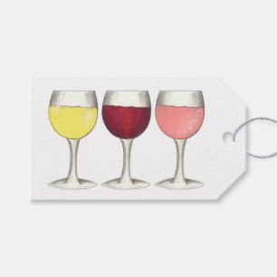 Glas av Red White Rosé Glasses Winery Vin Älskare Presentetikett