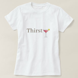 Glas av Rosa Cocktail Cosmopolitan Minimalist Roli T Shirt
