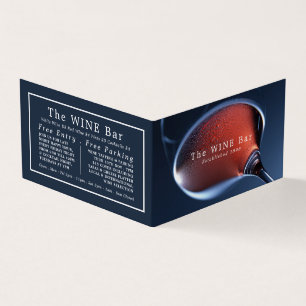 Glas av rosa Vin, Vin Pub/Winery, detaljerat, , Visitkort