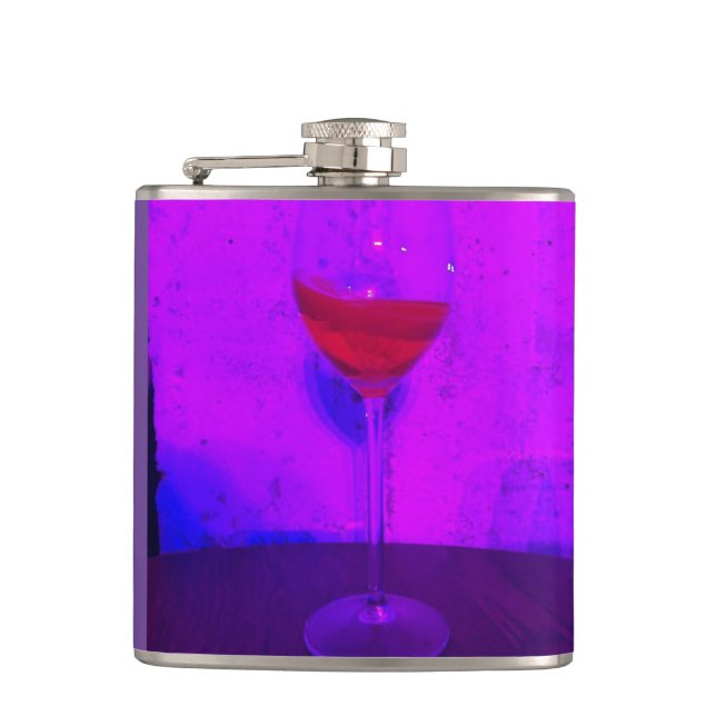Glas av rött vin fickplunta (Framsidan)
