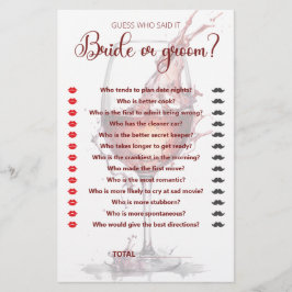 Glas av rött vin-Möhippa-spel