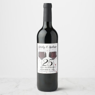 Glas av rött vin vin vinflaska etikett