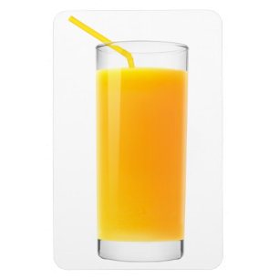 Glas av saft av orange magnet