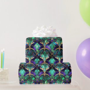 Glas av skaldjur, Lila och Guld Peacock Presentpapper