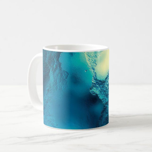 Glas av skaldjursfisk kaffemugg (Framsida vänster)