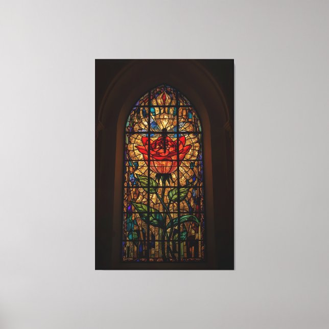 Glas av strålande Ro Canvastryck (Framsida)