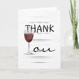 Glas av tack Red Vin Kort