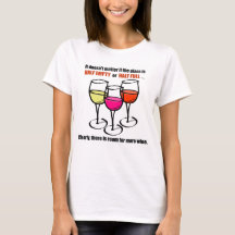 Glas av tecknad Vin halvtomt Vin Humor