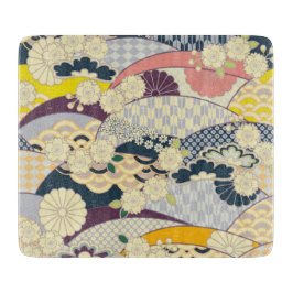 Glas av traditionell japansk Kimono-Blommigt