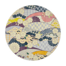 Glas av traditionell japansk Kimono-Blommigt