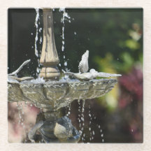 Glas av vatten Fontän Underlägg