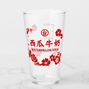 Glas av vattenmelon Mjölk