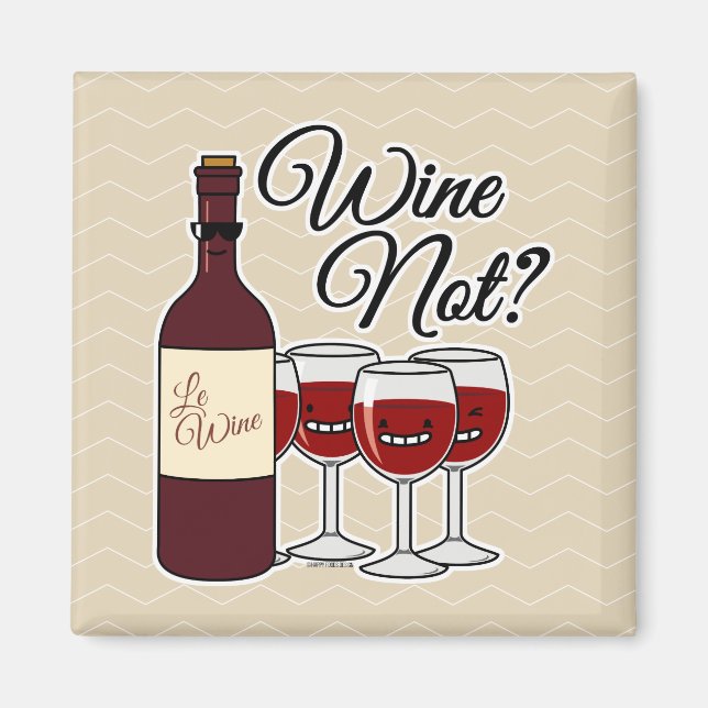 Glas av Vin, ej druvor, röd ros pinotam av alkohol Magnet (Framsidan)