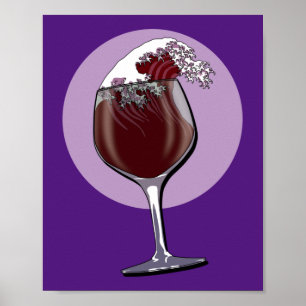Glas av Vin Poster