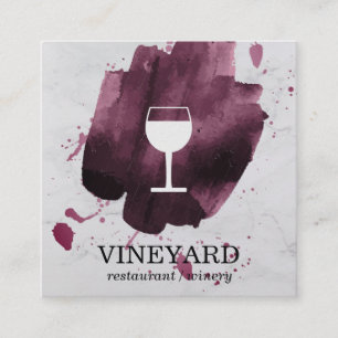 Glas av vin Struktur/Vin Fyrkantigt Visitkort