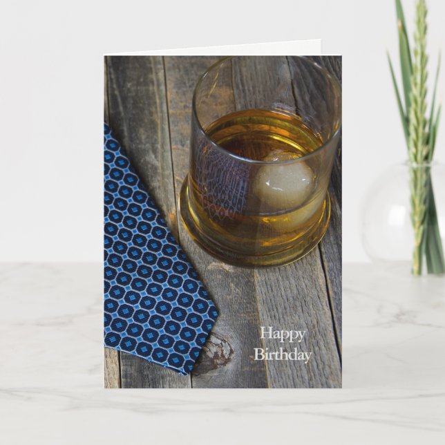 Glas av whiskey för födelsedagen kort (Framsida)