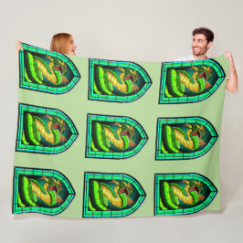 Glas Basilisk, fastsatt Fleecefilt