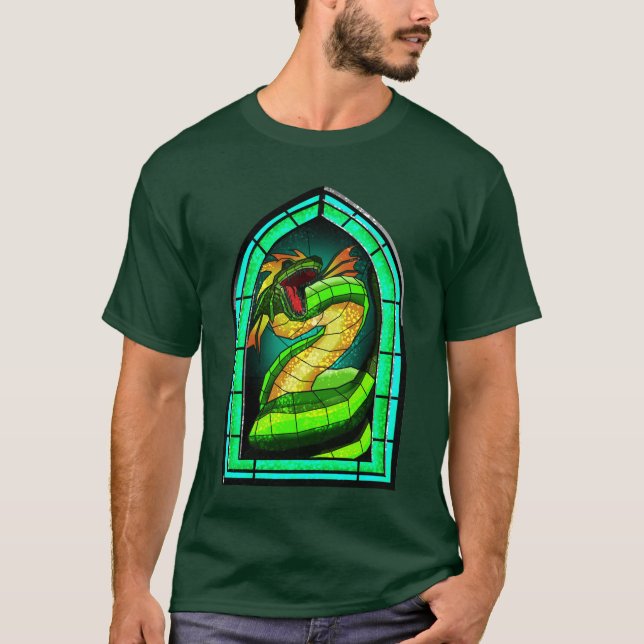 Glas Basilisk, fastsatt T Shirt (Framsida)
