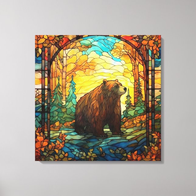 Glas Bear Canvas Art (Framsida)