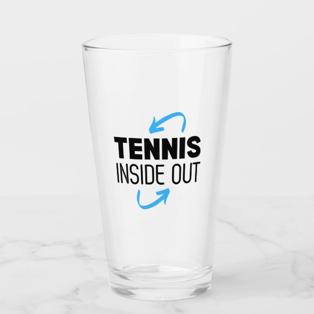 Glas Cup Tennis Upp och Ner (Framsida)