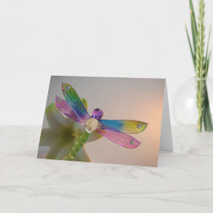 Glas Dragonfly Greeting Card Kort