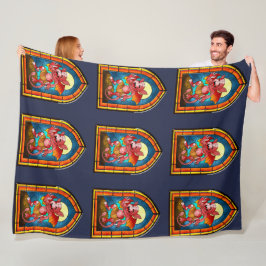 Glas, fastsatt, imp. fleecefilt