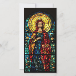 Glas, fastsatt, Madonna Flat Julkort