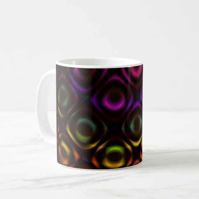 Glas | Figursättning för regnbåge Kaffemugg (Framsida vänster)