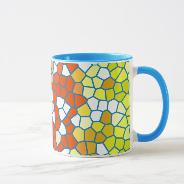 Glas, flerfärgat, färgat, Mönster Mugg (Höger)