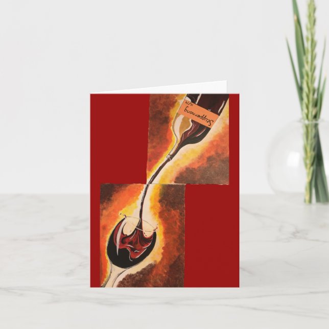 Glas från lycklig, litet, 4 tum x 5,6 tum kort (Framsida)