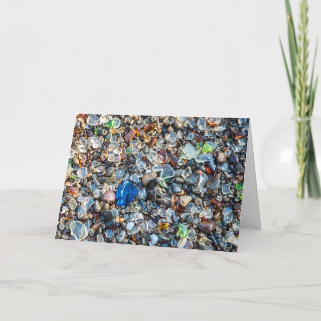 Glas från mousserande hav kort (Framsida)