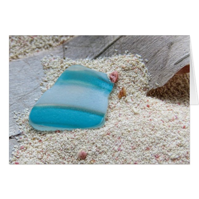 Glas från strippat hav hälsningskort (Framsidan Horizontal)